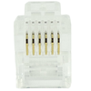 Bematik - Conector Telefónico Rj12 Macho 6p6c Para Crimpar En Paquete De 25 Unidades Rh02800