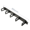 Rackmatic - Panel Guíacables Para Armario Rack 19" 1u Con 5 Anillas Para Gestión De Cables Rp09200