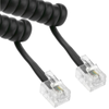 Bematik - Cable Telefónico Rizado De 4 Hilos Y Conectores Rj11 5m Rt06500