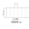 Bematik - Rollo Bobina De 4800 Etiquetas Adhesivas Para Impresora Térmica Directa 76.2x25.4mm Sd03800