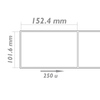 Bematik - Rollo Bobina De 250 Etiquetas Adhesivas Para Impresora Transferencia Térmica 101.6x152.4mm Sd04000