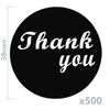 Primematik - Etiqueta Adhesiva Redonda De 38 Mm Color Negro 'thank You' Sd06000