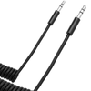 Bematik - Cable Audio Estéreo Minijack 3.5 Macho Macho 1m Rizado Flexible Tv07900