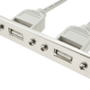 Bematik - Adaptador Usb De Placa Madre 2x5 Pin A 2xah Bracket Us03100