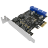 Bematik - Tarjeta Pcie Con 2 Conectores Internos Usb 3.0 De 19 Pines Uu00100