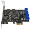 Bematik - Tarjeta Pcie Con 2 Conectores Internos Usb 3.0 De 19 Pines Uu00100