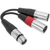 Bematik - Duplicador De Audio Cannon Xlr Hembra A 2 Xlr Macho 5-pin Xo04600