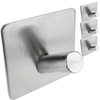 Primematik - Perchero De Pared De Acero Inoxidable. Colgador De Ropa Y Toallero Con 1 Gancho Inclinado 4-pack Ip08400