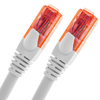 Bematik - Cable De Red Ethernet Cat. 6a Utp De 0,5 M De Color Blanco Ultra Flexible Lj16100