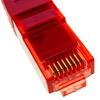 Bematik - Cable De Red Ethernet Cat. 6a Utp De 0,5 M De Color Rojo Ultra Flexible Lj10100