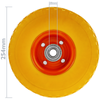 Primematik - Rueda Maciza De Carretilla Anti-pinchazos Amarilla 100 Kg 10x3" 254x76 Mm Para Carros Y Plataformas De Transporte Qr12400