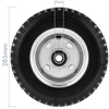 Primematik - Rueda Maciza De Carretilla Anti-pinchazos 2-pack 70 Kg 8x2.5" 203x64 Mm Para Carros Y Plataformas De Transporte Qr22200