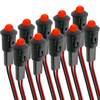 Bematik - Luz Led Piloto De 8mm 12vdc De Color Rojo 10-pack Qw11200