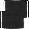 Primematik - Delantal De Camarero 56 X 47 Cm Negro De Cintura Mediano Con 2 Bolsillos 2-pack Mm10900