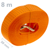 Primematik - Pack De 2 Cinchas De Amarre Con Trinquete Y Gancho De 8m X 50mm 5000kg, Color Naranja Cz02900