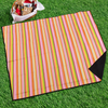 Primematik - Manta De Picnic 150 X 130 Cm Estampado Rayas Finas Multicolor Co12200