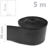 Primematik - Rodapié Flexible Autoadhesivo 70 X 20 Mm. Longitud 5 M Negro Bs14000