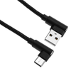 Bematik - Cable Usb A 2.0 Acodado A Usb C Acodado 5 M Trenzado Uw04300