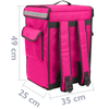 Primematik - Mochila Isotérmica 35 X 49 X 25 Cm Rosa Para Comidas Al Aire Libre Y Entrega De Pedidos Delivery De Comida En Moto O Bicicleta Cb07500