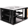 Rackmatic - Armario Rack 19" Mural De 6u Negro Sohorack 540x450x312 Mm Con Bandeja 255 Mm Y Ventilador Wy03200