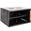 Rackmatic - Armario Rack 19" Mural De 6u Negro Sohorack 540x450x312 Mm Con Bandeja 255 Mm Y Ventilador Wy03200