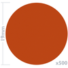 Bematik - Rollo De 500 Etiquetas Adhesivas Redondas Naranjas 19 Mm Sd10600