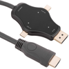 Bematik - Cable Conversor Adaptador 4k De Displayport Mini Displayport Y Usb-c A Hdmi 1.8 M Hc08900