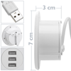 Bematik - Concentrador De 3 Puertos Usb 2.0 Para Escritorio Blanco Us04000