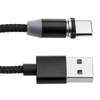 Bematik - Cable De Carga 2 En 1 Usb-a 2.0 Macho A Conectores Usb-c Y Micro Usb Magnéticos 2 M Trenzado Uh10200