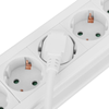 Bematik - Regleta De Enchufes 10 Schuko Con Interruptor Y Protección Sobretensiones Blanco (1.5m Cable) Ca00900