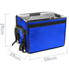 Primematik - Bolsa Isotérmica 50 X 39 X 39 Cm Azul Para Comidas Al Aire Libre Y Entrega De Pedidos Delivery De Comida En Moto O Bicicleta Cb08501