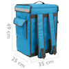 Primematik - Mochila Isotérmica 35 X 49 X 25 Cm Azul Para Comidas Al Aire Libre Y Entrega De Pedidos Delivery De Comida En Moto O Bicicleta Cb08701