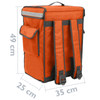 Primematik - Mochila Isotérmica 35 X 49 X 25 Cm Naranja Para Comidas Al Aire Libre Y Entrega De Pedidos Delivery De Comida En Moto O Bicicleta Cb08801