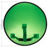 Primematik - Chroma De Color Verde Circular Y Portátil Especial Para Cabezal Y Respaldo De Sillas 142cm Jp05300