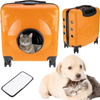 Primematik - Maleta Para Transporte De Mascotas Gato Y Perro Transportin De Plástico Rígido Naranja Cb00000