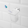 Primematik - Vaso 75x75 Mm Porta Cepillo De Dientes Con Soporte Porta Vaso De Pared Modelo Ever Ks37800