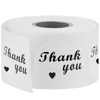 Primematik - Pegatinas Redondas “thank You” De 25 Mm, Rollo Bobina De 500 Etiquetas De Color Blanco Sd16000