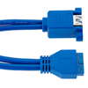 Bematik - Cable Conector De 20 Pines Hembra A 2 Puertos Usb 3.0 De 50 Cm Y 30 V Ub03100