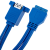 Bematik - Cable Conector De 20 Pines Hembra A 2 Puertos Usb 3.0 De 50 Cm Y 30 V Ub03100