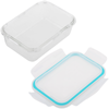 Primematik - Recipiente Rectangular Para Alimentos Hermético De Cristal De 330 Ml Kt16100