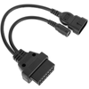 Bematik - Cable De Diagnóstico Obd2 3 Pin Macho Y Conector Dc Hembra Compatible Con Vehículos Fiat De 25 Cm Ob18800