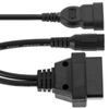 Bematik - Cable De Diagnóstico Obd2 3 Pin Macho Y Conector Dc Hembra Compatible Con Vehículos Fiat De 25 Cm Ob18800