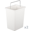 Primematik - Cubo De Basura Metálico Para Reciclaje Con 2 Compartimentos De 2 X 20 Litros (40 L) Color Negro Cb20100