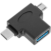 Bematik - Adaptador Usb 3.0 En Forma De T A  Micro-usb Y Usb Tipo C Uy10000