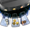 Primematik - Contador De Monedas Negro Para Euro Con Clasificador Automático Y Visor Multi-moneda Mm01500