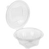 Primematik - Ensaladeras De Plástico Reciclable Transparente Con Tapa 750ml, 100 Unidades Ik00100