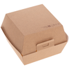 Primematik - Pack De 50 Unidades Porta Hamburguesas De Cartón Biodegradable Marrón Ondulado 14,4 X 13,6 X 9,2 Cm Ik01800