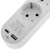 Bematik - Regleta De 3 Enchufes Schuko Con 1 Puerto Usb Y 1 Usb-c Blanca Y Cable De 1.5m Re11000