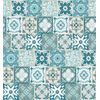 Mantel Resinado Antimanchas Paduana Mosaic Azul 140x200