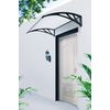 Smartsun Marquesina Easy Black 120x80cm. Grosor 5,2mm Extra Resistente. Tejadillo Puerta Protección